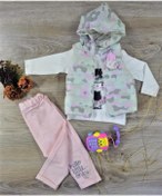 Resim Hippıl Baby Kız Bebek Çıkarılabilir Broşlu Yelekli 3 Parça Takım 100251 