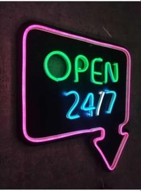 Resim Open 7/24 Açık Neon Led Tabela Neon Yazı 