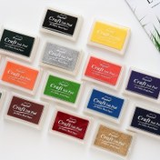 Resim 1 adet/paket DIY Scrapbooking Vintage El Sanatları Mürekkep Ped Renkli Mürekkep Pedleri Mühürleme Dekorasyon Damga 
