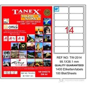 Resim Tanex Printer Lazer Yazıcı Etiketi Tw-2014 99.1X38.1 
