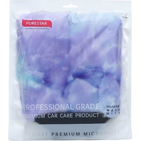 Resim Superclean Mıkrofiber Purestar Oto Yıkama Eldıvenı - Mor- 20X25 cm 