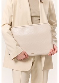 Resim Manuka Kapitone Laptop Çantası Bej Bej 