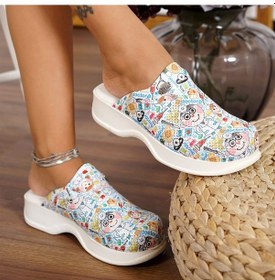 Resim Doktor Desenli Klasik Sabo Terlik Çok Renkli 