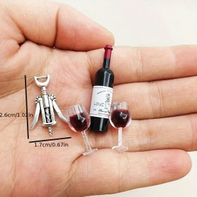 Resim 4/6/7 parça - 1:12 Ölçekli Minyatür Şarap/Mürekkep Modeli, Reçine Malzeme - 1:12 Bebek Evi Aksesuarları Çok Parçalı Set Mevcut! Bayramlık Ortamlar İçin Mükemmel! 
