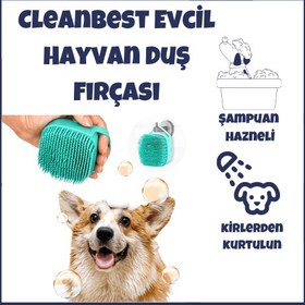 Resim CleanBest Evcil Hayvan Duş Fırçası 