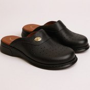 Resim Hipokrat Hp650 Hakiki Deri Ortopedik Sabo Terlik Doktor Hastane Aşçı İş Terliği Siyah 