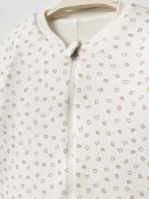 Resim Ella Bonna Fermuarlı Bisiklet Yaka Uyku Tulumu Çoraplı Patikli 2,5 Tog Ekru-gül Kurusu 