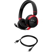 Resim HYPERX Cloud Mini Wireless Bluetooth Kulak Üstü Kulaklık Siyah 