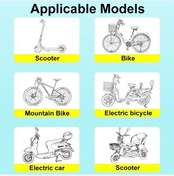 Resim Ebitda Türk Elektrikli Araç Askılı Çanta, Su Geçirmez Bisiklet Ön Cebi, Ördek Siyah, 26x21cm, Scooter/elektrikli Siyah 