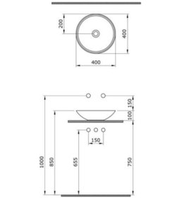 Resim Bocchi Venezia Çanak Lavabo Mat Kahve 40 Cm 1120-025-0125 