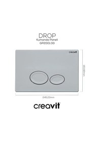 Resim Creavit Drop Beyaz Kumanda Paneli GP2001.00 Beyaz 