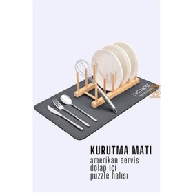 Resim mrpurple HSNET Bulaşık Durulama Kurutma Matı Süzücü Emici D.Reohouri Design 