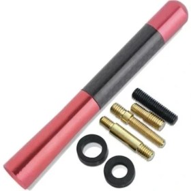 Resim Fiat Ducato Uyumlu Karbon Kırmızı Oto Radio Anteni Çubuk Anten 