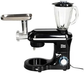 Resim ZLN1772 Pro Şef Çok Fonksiyonlu Stand Mikser (Kıyma Hamur Blender| 5.5L Paslanmaz Çelik Kase | 1.5L Cam Blender | 1400W 