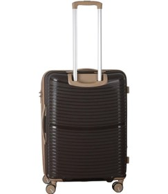 Resim Mçs V379 Aura Y.üretim Pp Valiz 55 Cm + 65 Cm + Makyaj Acı Kahve/şampanya Set 