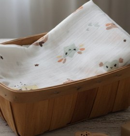 Resim Ponchik % 100 Pamuk Tek Kat Müslin Örtü Battaniye - 85x85 cm 