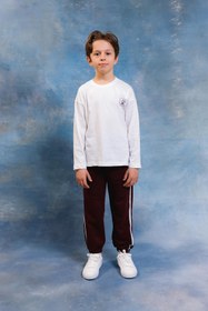 Resim Erkek Çocuk Bowling Baskılı Uzun Kollu Tshirt & Jogger Alt Üst Takım - Benetton Y.-Siyah / 12-13 Yaş 