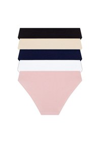Resim Cottonhill Basic Pamuklu Kadın Bikini Külot 5'li Paket çok Renkli Çok Renkli 