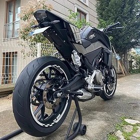 Resim Çınar Extreme Moto GP Yarış Bayraklı Süt Beyaz Jant Şeridi Sticker 
