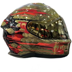 Resim Shark Skwal İ3 Venum Ledli Kapalı Kask +1 Gold Vizör Sarı 