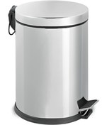 Resim GörSeç Paslanmaz Çelik Pedallı 12 Litre Çöp Kovası 12 Lt Ev Ofis Banyo Mutfak 