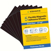 Resim 5 Yaprak Yapışkanlı Manyetik Levhalar, Yapışkan Arka Planı ile 10.16 x 15.24 cm Esnek Manyetik Levhalar, Fotoğraf ve Resim Manyetikleri için Kendinden Yapışkanlı Yapışkan Manyetik Kağıt El Sanatları Manyetik Çıkartmalar 