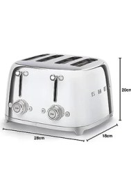 Resim Esmo Home Smeg TSF03SSEU Ekmek Kızartma Makinesi, Gümüş 