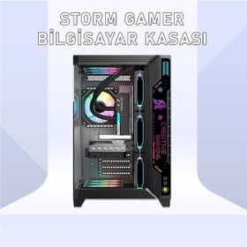 Resim Gameagle STORMLPM Storm 7 Argb Fanlı Oyuncu Pc Kasası Siyah 