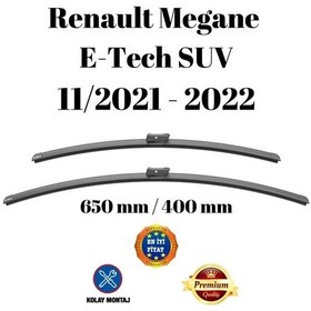 Resim Renault Megane E-tech Suv 2021 2022 Uyumlu Ön Cam Silecek Süpürgesi Takımı 650/400mm Silbak Sb2616c 