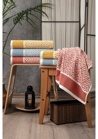 Resim İpliği Boyalı El/saç Havlusu-%100 Pamuk & Yumuşak & Çizgili Havlu Terra 