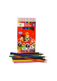 Resim Mikro Gold 12 Renk Tam Boy Kuru Boya Kalemi 