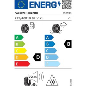 Resim Falken 225/40R18 92W Xl Eurowınter HS02 Pro 2025 Üretim Kış Lastiği 