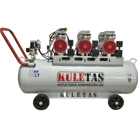 Resim Kuletaş 120 Litre 3 Hp Alüminyum Tanklı Sessiz Hava Kompresörü 