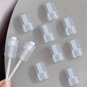 Resim 1/5/10 adet Dalga Kablosu Koruyucu Seti, TPU Kablo Kılıfı, Pil İçermeyen Mobil Telefonlar için Kordon Koruma Aksesuarları, Veri Hattı Koruma Kiti 