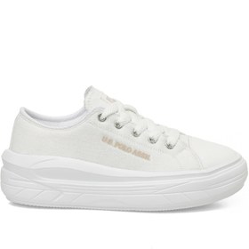 Resim U.S. Polo Assn. CLEME TEX JR 5FX Beyaz Kız Çocuk Sneaker 