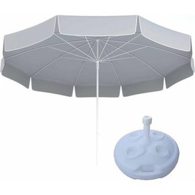 Resim Sumedecor&Design 10 Telli Plaj Balkon Bahçe Şemsiyesi Eğilebilir 200 Cm Çap Bidon 