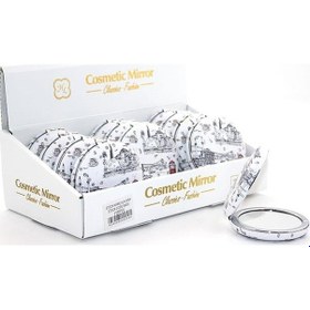 Resim Taşlı İstanbul Tasarımı El Aynası Kalın Alk2494 Renkli 