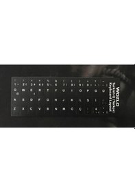 Resim Klavye Etiketi Türkçe Q Klavye Etiketi Q Keyboard Sticker Siyah 