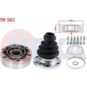 Resim Otoco Volkswagen Passat (3b2) 1.8 T 1996-2000 Aks Kafası Sol-Sağ Ön Iç 28X32X108 431407331G 