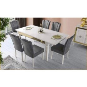 Resim Aby Ekru -gold Beykoz Masa Ekru 