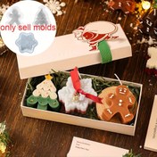 Resim Silikon Noel Kalıbı Seti, Şenlikli Mumlar, Alçı El Sanatları Yapmak İçin Esnek Silikon Kalıplar - Noel Ağacı, Kar Tanesi, Zencefilli Adam Tasarımları - Kendin Yap Tatil Ev Dekorasyonu ve Hediye Yapma Seti 