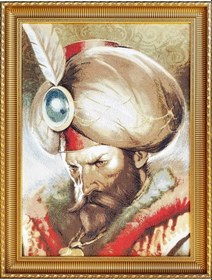 Resim Figüratif Seri-21 Dokuma Goblen Kumaş-Fatih Sultan Mehmet 