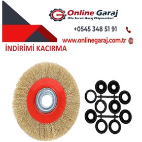 Resim Rico HT Profesyonel Pas Temizliği Taş Motoru Çelik Tel Fırçası 175mm 