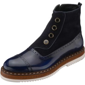Resim Costo Shoes NVN490 Lacivert Açma Deri Eva Taban Büyük Numara Bot Rahat Geniş Kalıp Premium Serisi 