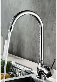 Resim Purestream Delta Mutfak Evye Lavabo Bataryası 360 Derece Döner Başlıklı Sıcak Soğuk Girişli Krom 