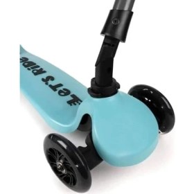 Resim Mabeyn Let's Be Child Let's Ride 3 Tekerlekli Katlanabilir Işıklı Scooter Turkuaz 