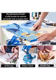 Resim Yuvarlak Tuval 30x30 Cm 1 Adet Arkadan Zımbalı Astarlı Resim Tuvali Akrilik Boya Yağlı Boya 