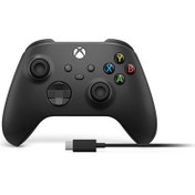 Resim Xbox Wireless Controller 9.nesil Kol Carbon Black + Type C USB Kablo 