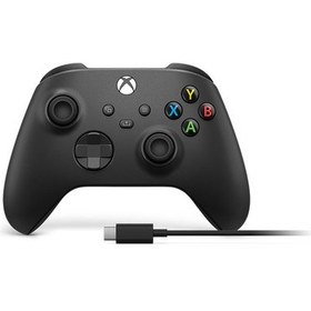 Resim Xbox Wireless Controller 9.nesil Kol Carbon Black + Type C USB Kablo 