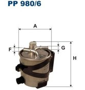 Resim FILTRON PP980/6 Filtre Yakit (Dacia: Logan 1.5Dci 05-Megane II 09-) PP9806 (WA556478) 